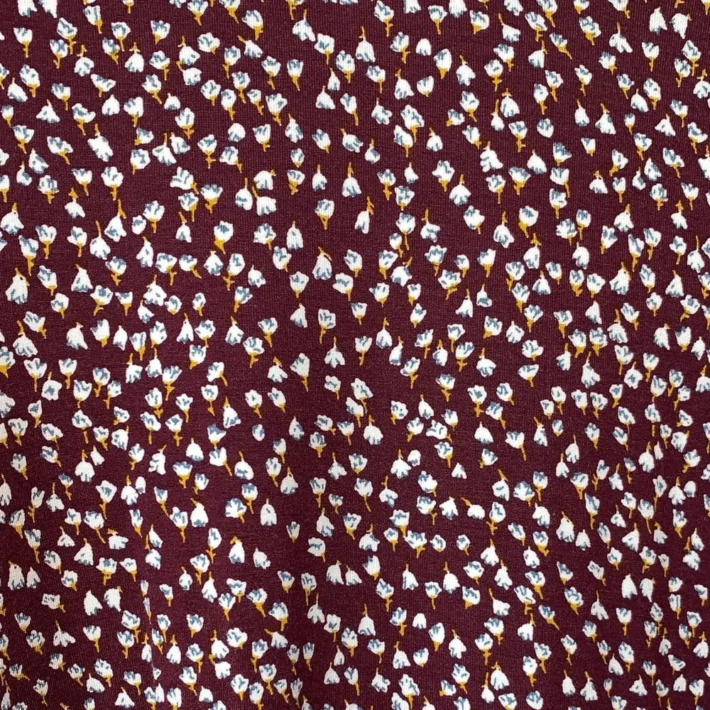 Loft Outlet Petite Maroon Swing Dress 3/4 sleeves size small - Picture 7 of 15